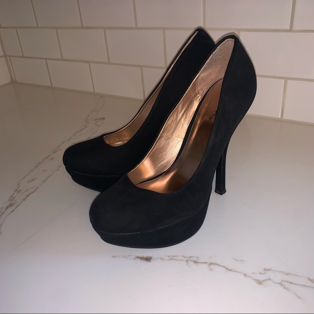 Black Velvet Heels